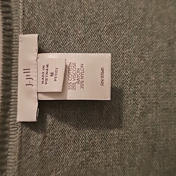 J. JILL sage green sweater swing tunic sz medium petite - Picture 4 of 5